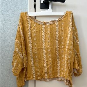 Yellow Patterned Women's Top